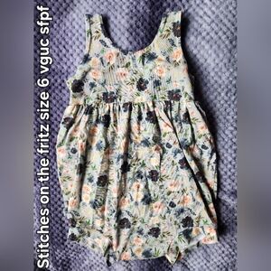 Floral Sleeveless Girl Romper